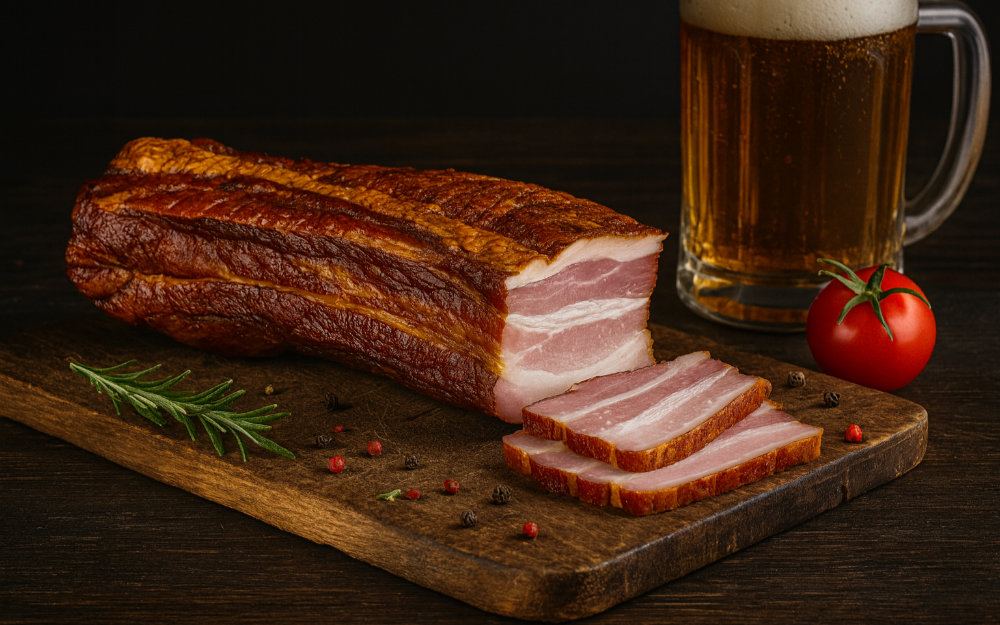 detail Uzený bok bez kosti